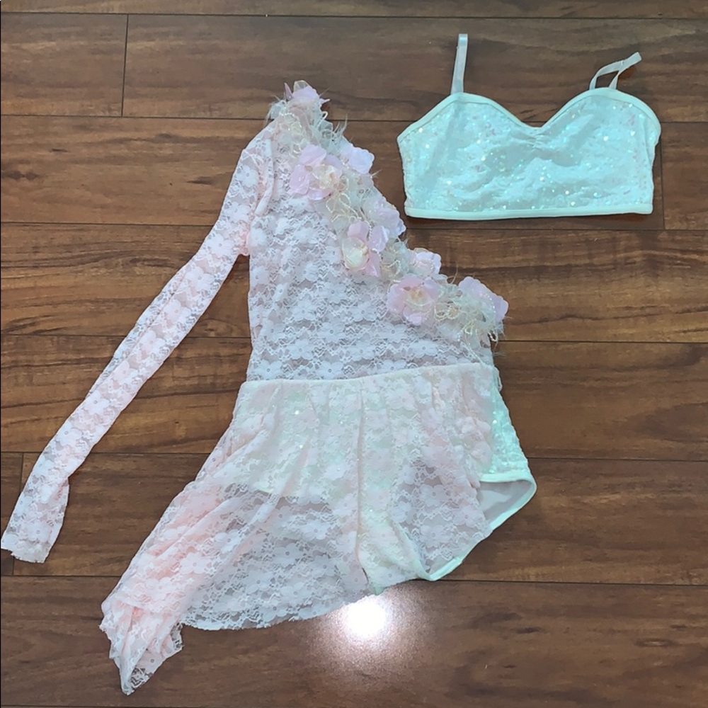 Pink lyrical dance costume